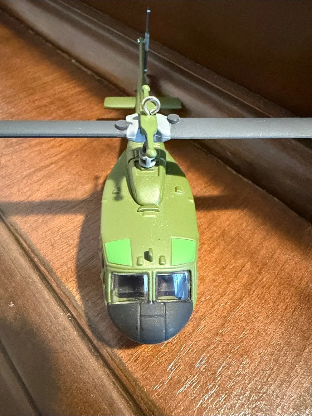 Hallmark green Army Huey helicopter keepsake ornament